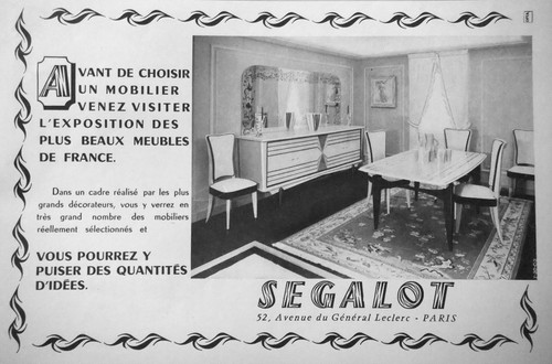 Publicité 1957 segalot - publicitÉ,